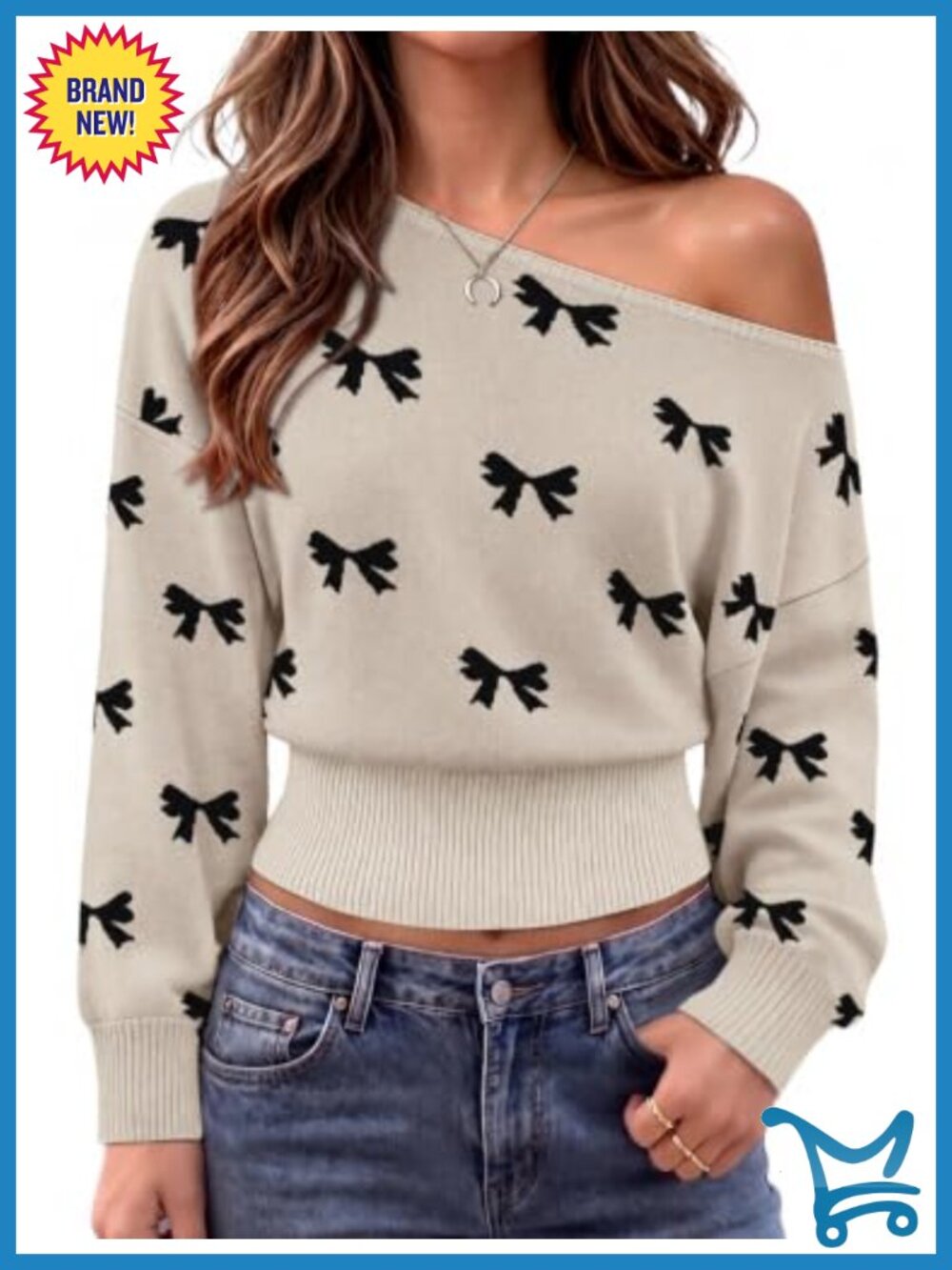Off the Shoulder Sweater One Shoulder Knit Pullover Women